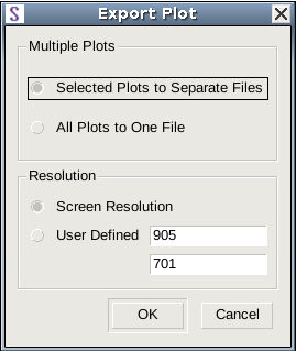 Export Plot dialog box